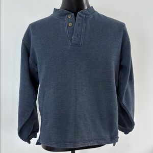 Navy Blue Henley Sweater